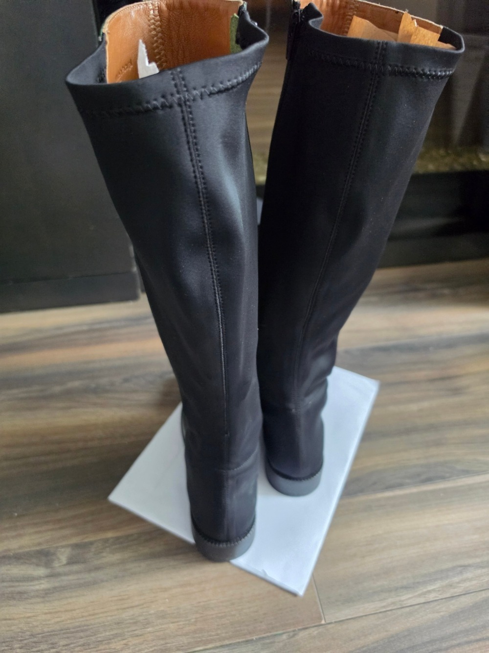 Unity In Diversity Green Croc Embossed Knee High Boots Size 38 US 7.5 - Picture 6 of 11